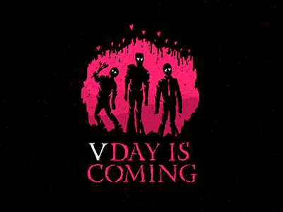 Vday is coming... heart logo valentine vday zombies