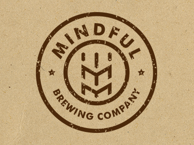 Mindful Brewing Company beer brewery caps ear emblem logo mindful rye wheat