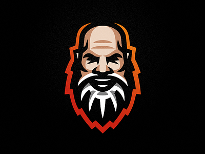Altz Gamer alzheimer beared cybersport emblem logo man old man sport