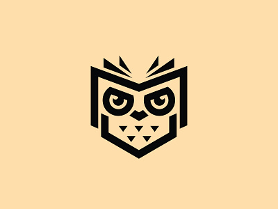 Keeper of knowledge bird book keeper knowledge logo owl readymade sale