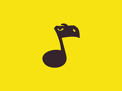 Note Bird bird discontent logo music note