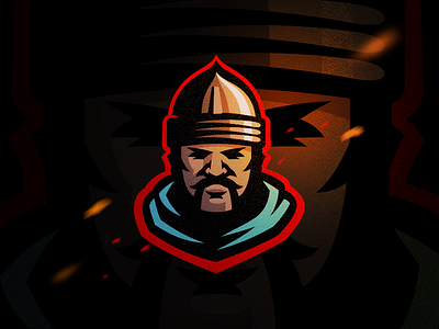Eastern Knight emblem face knight logo man mascot sport warrior
