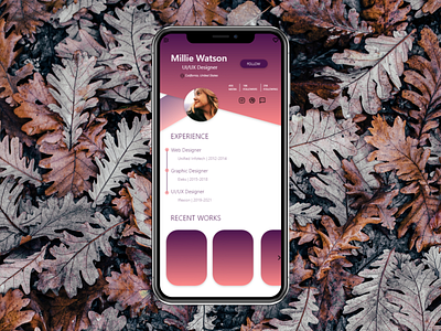 User Profile - Day 006 100dayuichallenge dailyui dailyuichallenge day006