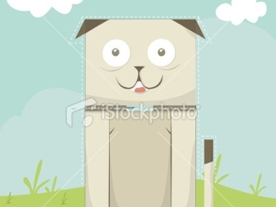 Happy Dog At The Yard animales animals dog garden illustration ilustracion perro yard