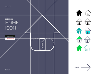 Home Icon - Diseño de Icono - UI Rebound design grid home icon iconography icons icons set interface layout shape ui