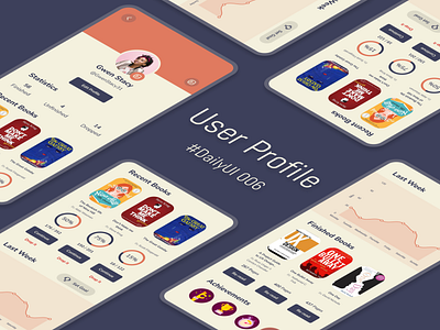DailyUI - 006 (User Profile) amateur app design challenge daily ui dailyui design figma mobile design profile ui ui design ui ux uiux user profile ux ux design
