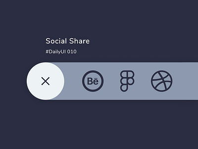 DailyUI - 010 (Social Share Button) amateur animation button challenge daily ui dailyui figma prototype social share ui ui design ui ux uiux ux ux design web design
