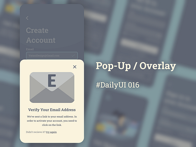 DailyUI - 016 (Pop-Up/Overlay) app design daily ui dailyui design figma get started mobile app mobile design pop up pop up sign in sign up ui ui design ui designer ui ux uiux ux ux design ux designer