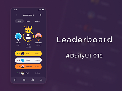 DailyUI - 019 (Leaderboard)