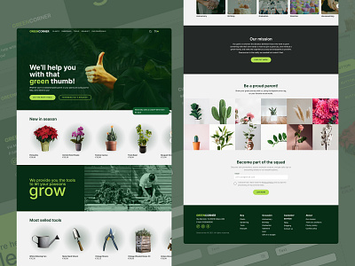 Green Corner - Plants Shop Landing Page by Francesca Fagioli on Dribbble