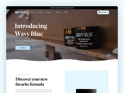 Wavy Blue – Every Day Products Built for Black Men brand design dtc glossier hair haircare product salon shopify web