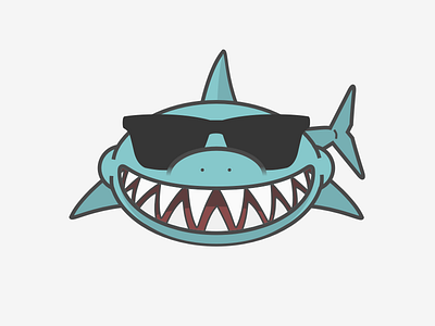 Stewart Manor Sharks glasses logo shark sketch