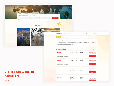 VIETJET AIR website redesign - study.