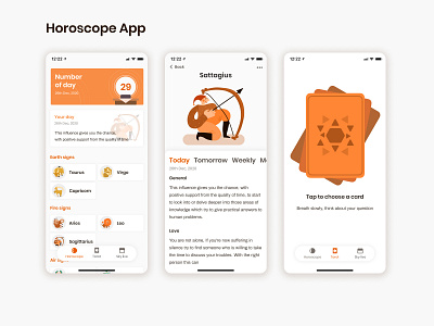 Horoscope Daily App design app design ui uiuxdesign ux