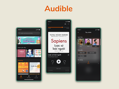 Audible - UI Design - in Vietnamese app audible design ui uiux uiuxdesign ux