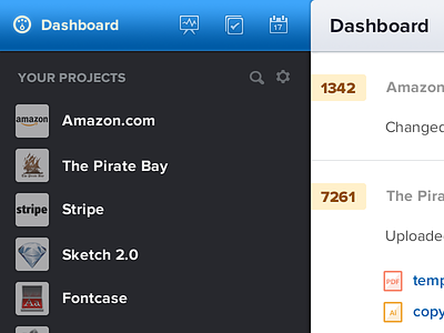 Karbon Dashboard Sidebar app blue dashboard design header karbon list thumbnails ui web