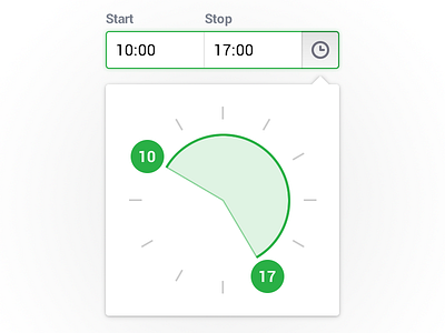 Time selector clock 12 clock frame hours input period select time tooltip