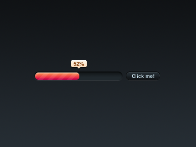 The Progress progress bar shiny orange pink button loading