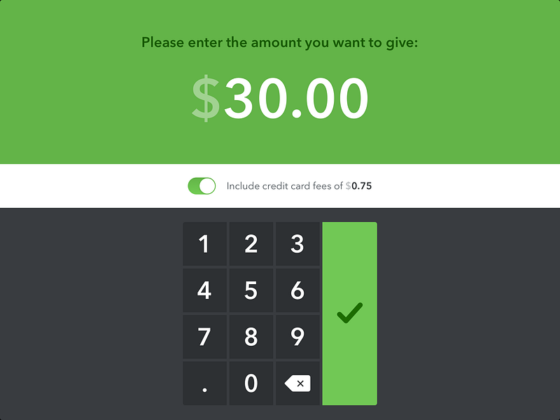 Simple Donation iPad App by Ivo Mynttinen on Dribbble