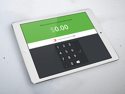 Simple Donation iPad App app calculator donate ipad pos ui