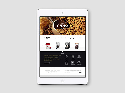 Caphe store website caphe coffee online responsive shopping specialty store tablet ui website