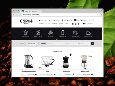 Caphe store website branding caphe coffee online specialty store ui website