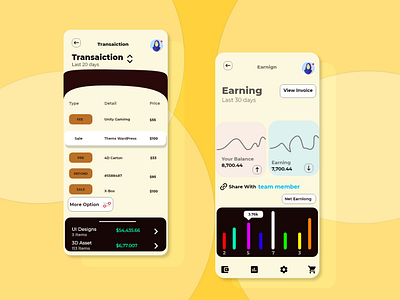 Daily Transaction tracker apps Design