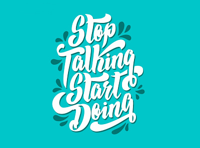 Stop Talking, Start Doing adobe illustartor broucher design free download freebie freebie of the month icon illustration link photoshop poster share source file stop talking start doing typography vector