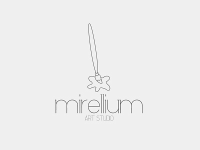 Logo design | mirellium art logo art logo branding icon art studio design graphic design icon design illustrator logo design logo designer logotype minimal paint brush paint can typography