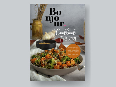 Digital Printable Cookbook Cover | Bonjour.ba branding cookbook cookbook design design digital cookbook graphic design graphics illustration illustrator photography printable vector