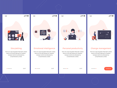 Onboarding Screens adobexd android illustration mobile app xd