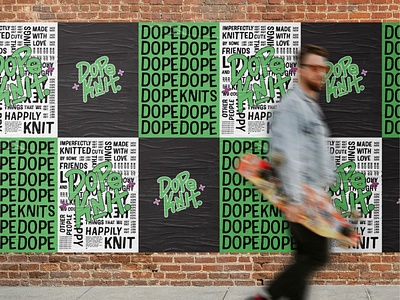 DopeKnit posters branding design graphic design illustration lettering logo poster poster design typography