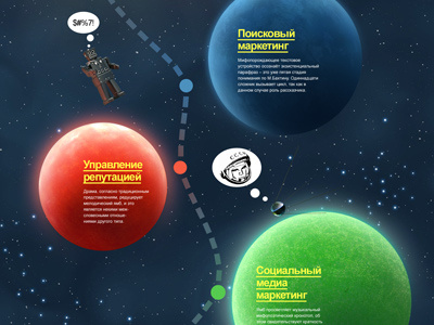 Bright Planets Concept gagarin kiselev planet site space website
