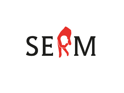 SERM Company Logo face hand kiselev logo management reputation serm