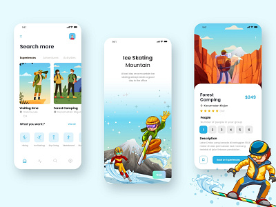 Travel Booking Mobile Apps app branding design illustration minimal typography ui ux vector website