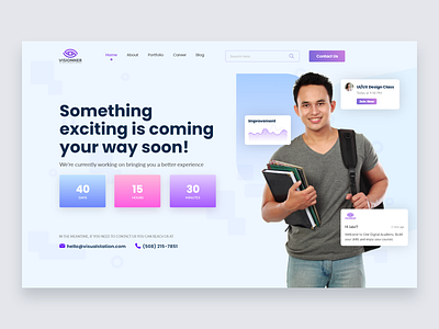 Website Banner Design minimal typography ui ux web website