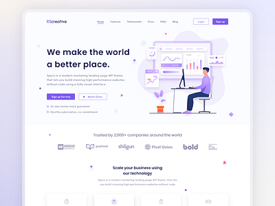 Saas landing page