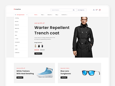 Web e-commerce Landing page branding design e commerce e commerce ui design minimal typography ui ui design ux web web e commerce landing page website