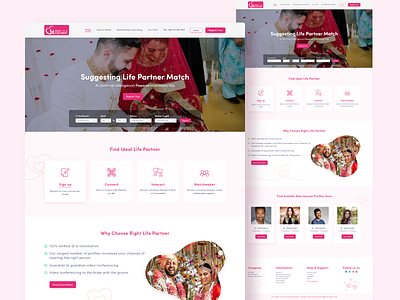 Right Life Partner Home Page Design