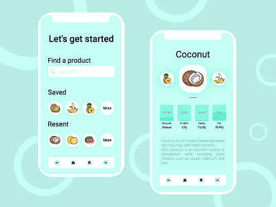 Fruit icons for mobile app app app icon apps art design designer fruit fruits graphic design health healthy illustration mobile app