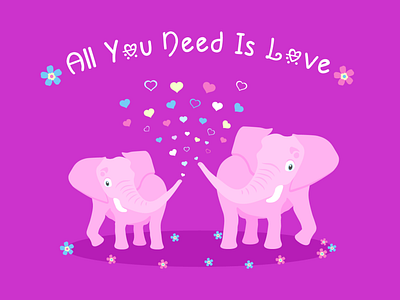 Elephants in love