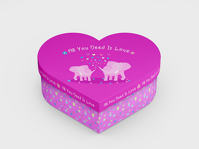 Heart gift box for St.Valentine's Day ai animal art branding design graphic design illustration inlove love pattern vector