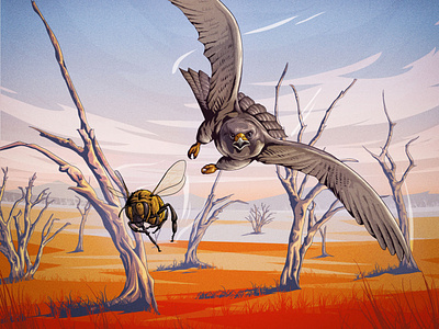 Album cover - digital illustration ai animal artwork bee branding desert design eagle flat flat art illustration landscape logo ui ux vector vector art vector illustration vectorart vectors