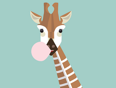 Giraffe animal geometry giraffe illustration portrait vector