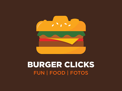 Burger Clicks logo burger cafe logo camera logo creative logo logo logo design