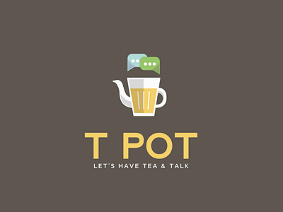 The T Pot tea cafelogo logo logodesign