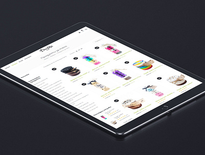 Dushka Cosmetics Tablet Mode app app design application design ecommerce graphic mockup online shop online store responsive responsive website tablet tablet app ui uiux version webdesign