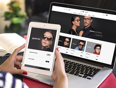 Kwiat Optics Brand Website UI UX Web Design Desktop and Tablet app application branding branding design design desktop graphic landing landingpage mockup optics page responsive tablet tablet app ui ux web webdesign website
