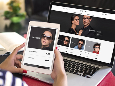 Kwiat Optics Brand Website UI UX Web Design Desktop and Tablet