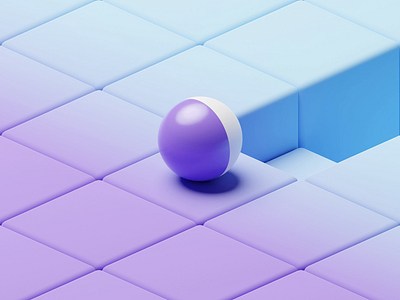 Infinite Roll Loop Animation 🧞‍♀️ 3d animation ball blender blue branding color endless gradient loop loop animation looping marble motion panels purple roll satisfying